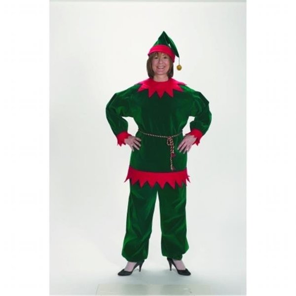 Halco Halco 1199 Adult Velvet Christmas Elf Suit - Size 12-16 1199
